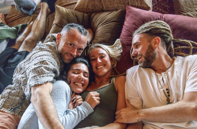The community resting together